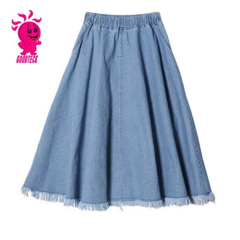 Denim Skirt Manufacturer - Long Blue Western