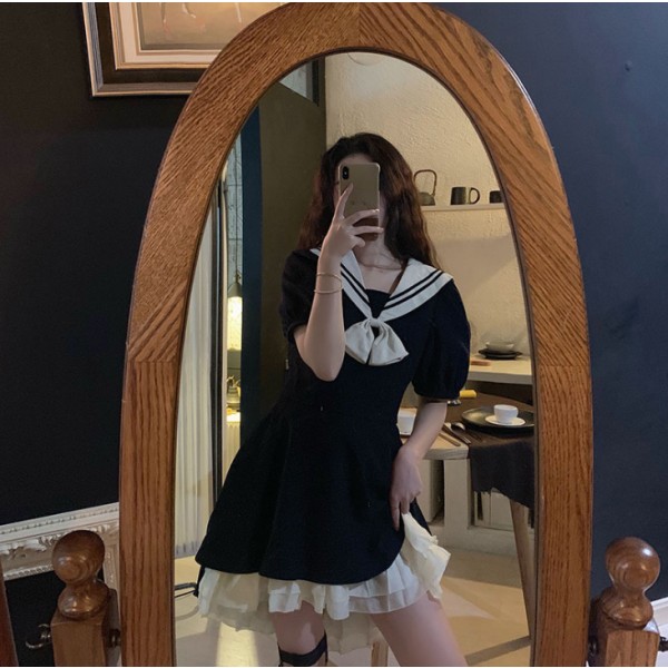 Sailor Dress Supplier - Lolita Navy Style Waist