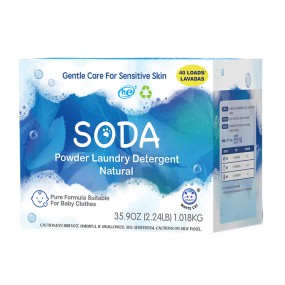 Eco-friendly Gentle Care Sensitive Skin Soda Natural Powder Laundry Detergent for Machine Washing and Hand Washing