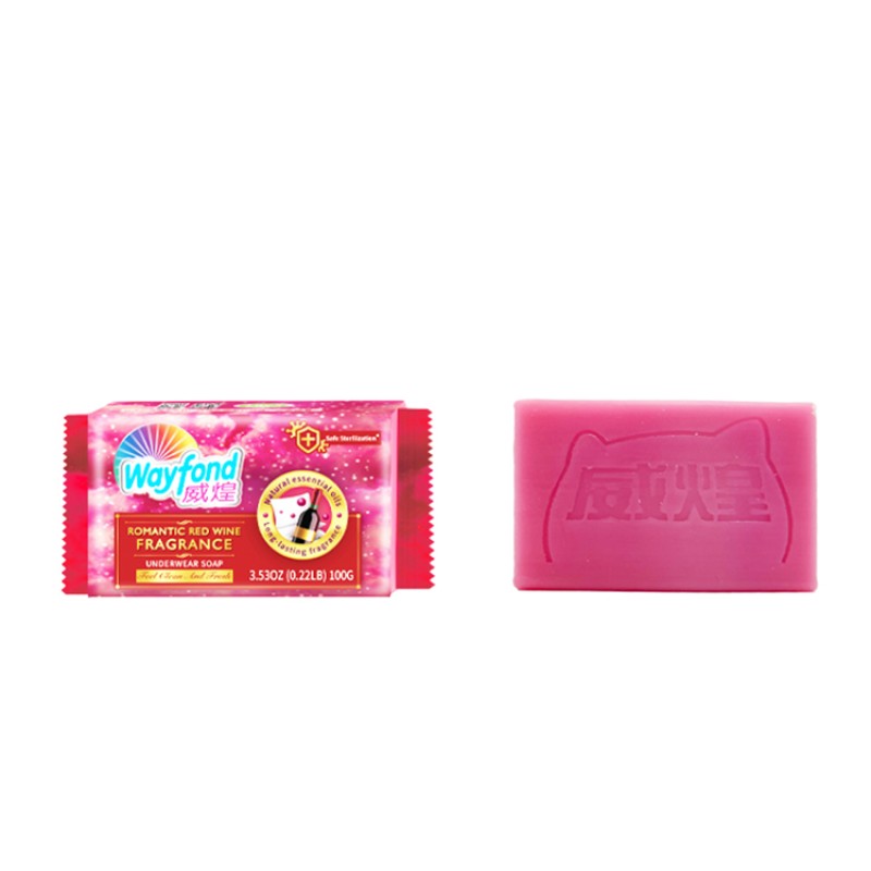 Private Label Red Wine Fresh Scented Wash Clothes Underwear Laundry Fragrance Solid Soap