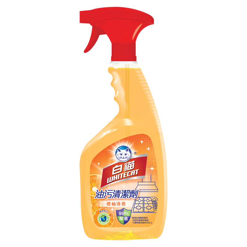 Orange Fragrance Double Effect Nozzle Design Kitchen Easy Remove Clean Cleaner Spray Detergent with Low Alkaline Formula