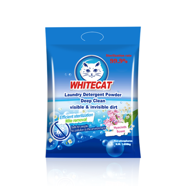 白色猫深层清洁洗衣粉洗衣粉与工厂价格