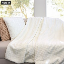 Faux Fur Blanket Manufacturer - 100% Polyester Embossed