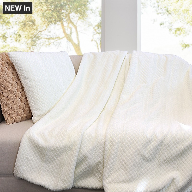 Faux Fur Blanket Manufacturer - 100% Polyester Embossed