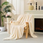 Fur Blanket Supplier - Solid Striped Faux Rabbit