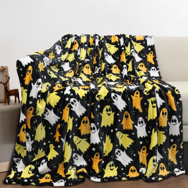 Halloween Blanket Manufacturer - Funny Ghost Flannel