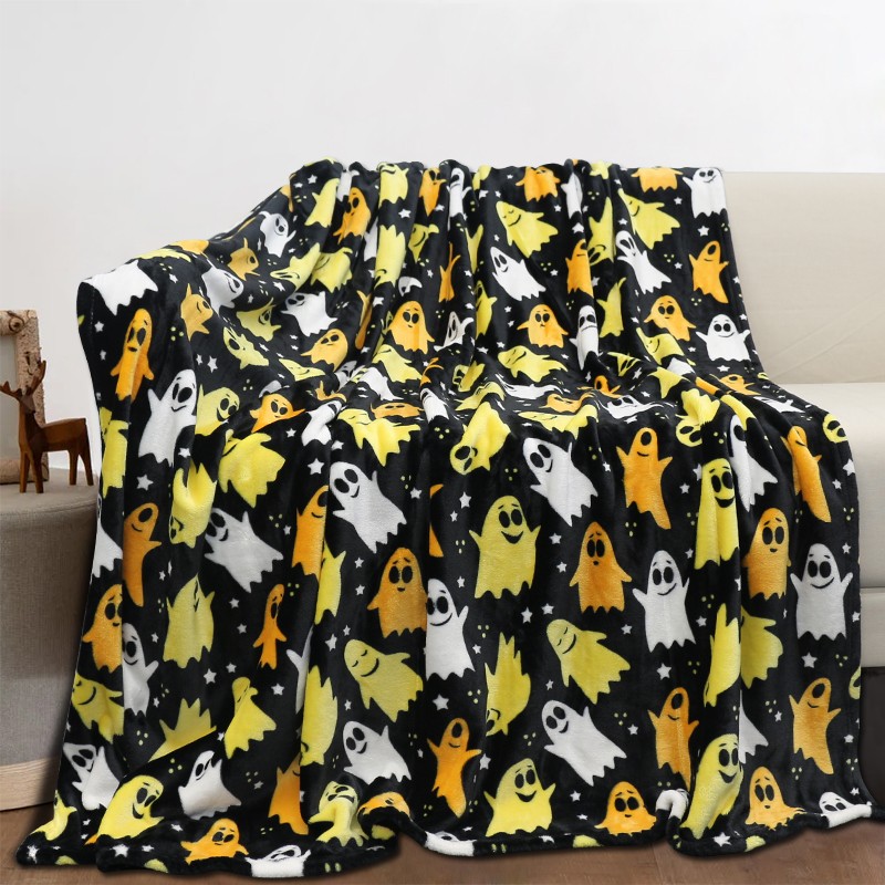 Halloween Blanket Manufacturer - Funny Ghost Flannel