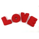 Letter Pillow Factory - Valentine Red Boucle