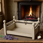 Vintage Pet Bed Supplier - Turned Posts Cream Finish