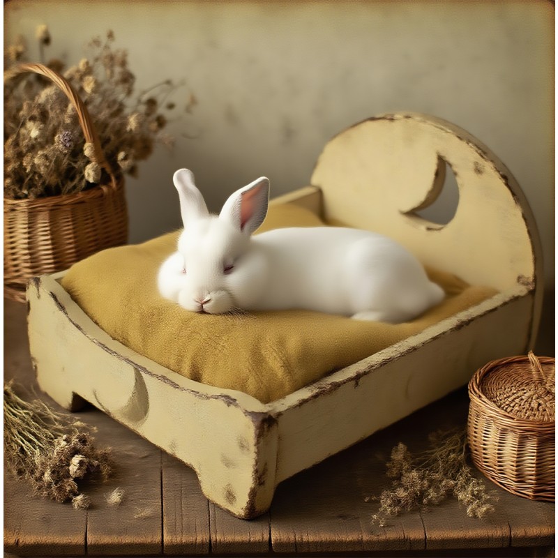 Wooden Pet Bed Manufacturer - Vintage Style Moon Cutout