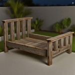 Wooden Pet Bed Manufacturer - Distressed Slatted Design