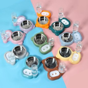 Pet Bowl Set Supplier - Eco-Friendly Pink Stainless