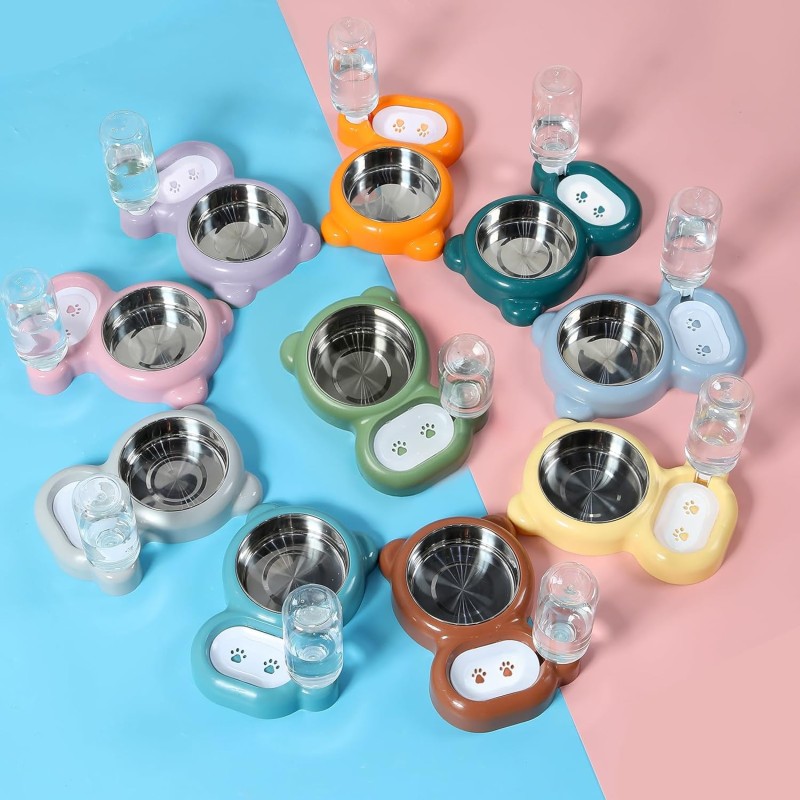 Pet Bowl Set Supplier - Eco-Friendly Pink Stainless