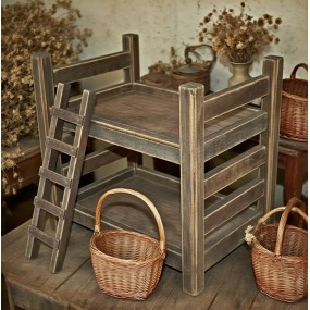 Pet Bunk Bed Supplier - Distressed Wooden Two Tier