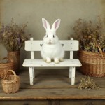 Rabbit Bench Factory - Mini White Heart Cutout