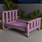 Wooden Pet Bed Manufacturer - Distressed Slatted Design