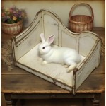 Wooden Pet Bed Supplier - Distressed White Small Animal