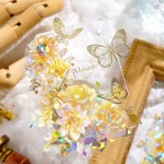 Scrapbook Supplies Factory - Custom PET Gold Stickers
