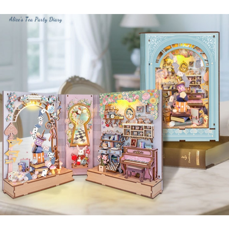 Doll House Manufacturer - OEM Alice Tea Party Book Nook