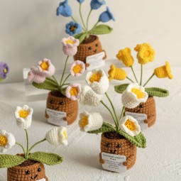 Crochet Kit Manufacturer - OEM Potted Flower Knit Set