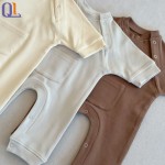 Button Romper Manufacturer - Solid Knit Cotton