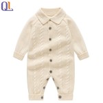 Knitted Romper Manufacturer - Solid Long Sleeve