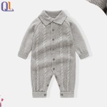 Knitted Romper Manufacturer - Solid Long Sleeve