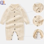 Knitted Romper Manufacturer - Solid Long Sleeve