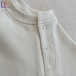 Button Romper Manufacturer - Solid Knit Cotton