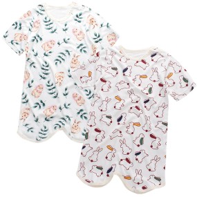 Bamboo Romper Supplier - Animal Print Short