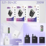 Wall Charger Factory - Custom 200W 5 Port USB-C Charger