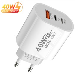 Wall Charger Factory - Custom 40W 3 Port Type C Charger