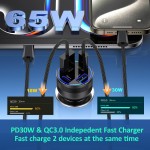Car Charger Factory - Custom 65W Dual Type C Car Charger