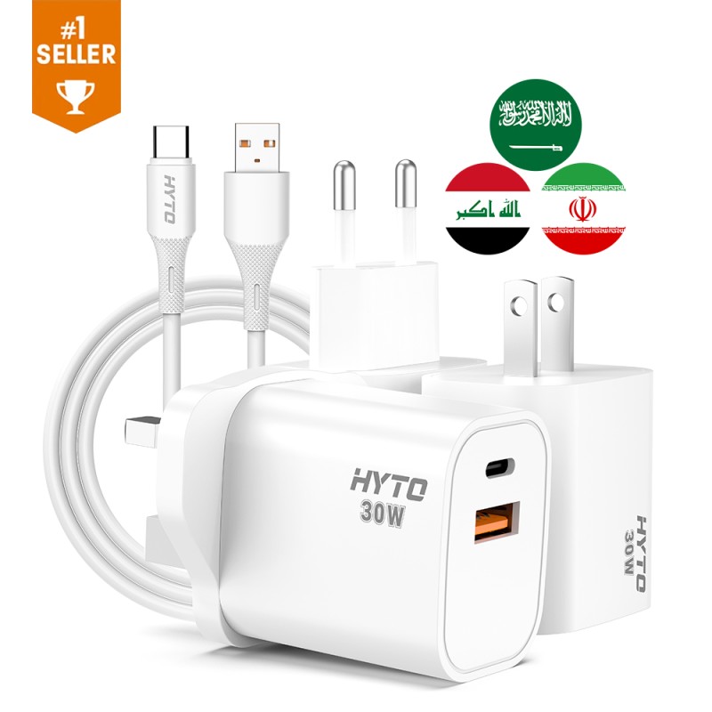 Wall Charger Factory - Custom 30W PD QC3.0 Dual Charger