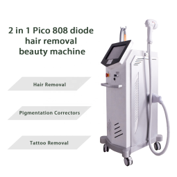 300W二极管激光器808nm脱毛二极管激光器和Pico 2 In1 Tech 2025皮秒激光纹身脱毛机