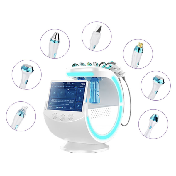 最新的H2o2水去皮护肤机7 En 1智能冰蓝面膜机