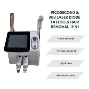 2 in 1 Skin Whitening 808nm Laser Hair Removal Machine  Tattoo Removal Pigment Removal Picosecond  Nd Yag Laser