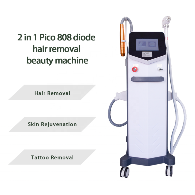2025 Multifunction 2 in 1 Diode Laser  808  Hair Removal and Pico 755nm Picosecond Laser Tattoo Removal Machine 300W