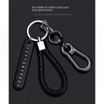 Keychain Manufacturer - OEM Woven Phone Number Keychain
