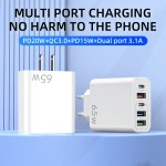 Wall Charger Manufacturer - OEM 65W Travel Multi-port Charger