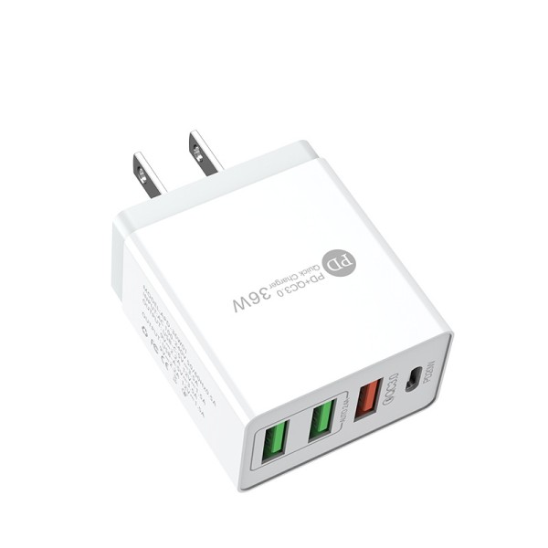 Wall Charger Manufacturer - OEM 36W 4-Port Wall Charger
