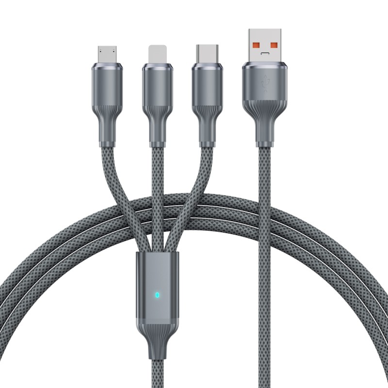 USB Cable Factory - Custom 3-in-1 Braided Charger Cable