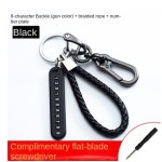 Keychain Manufacturer - OEM Woven Phone Number Keychain