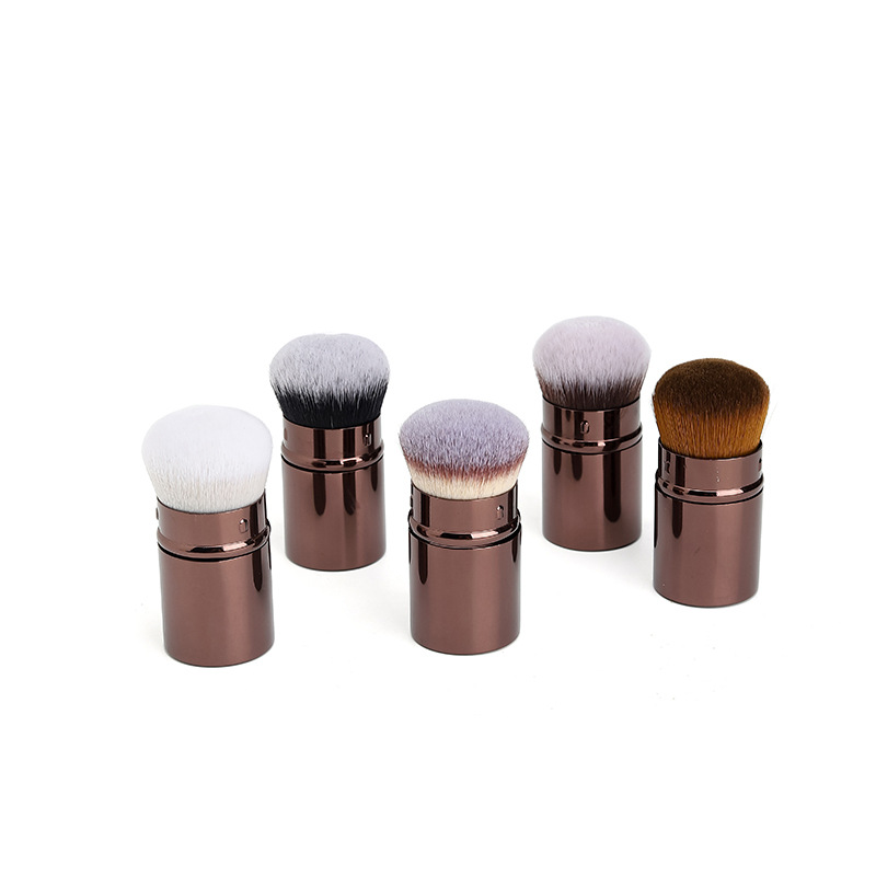 Factory Direct Portable Professional Makeup Luxury Vegan Foundation Short Handle Synthetic Hourglass Series Cosmetics Brushes