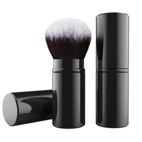 2025 New Private Label Beauty Makeup Retractable Foundation Blush for Bronzer and Powder Cosmetic Kabuki Vegan Makeup Brush
