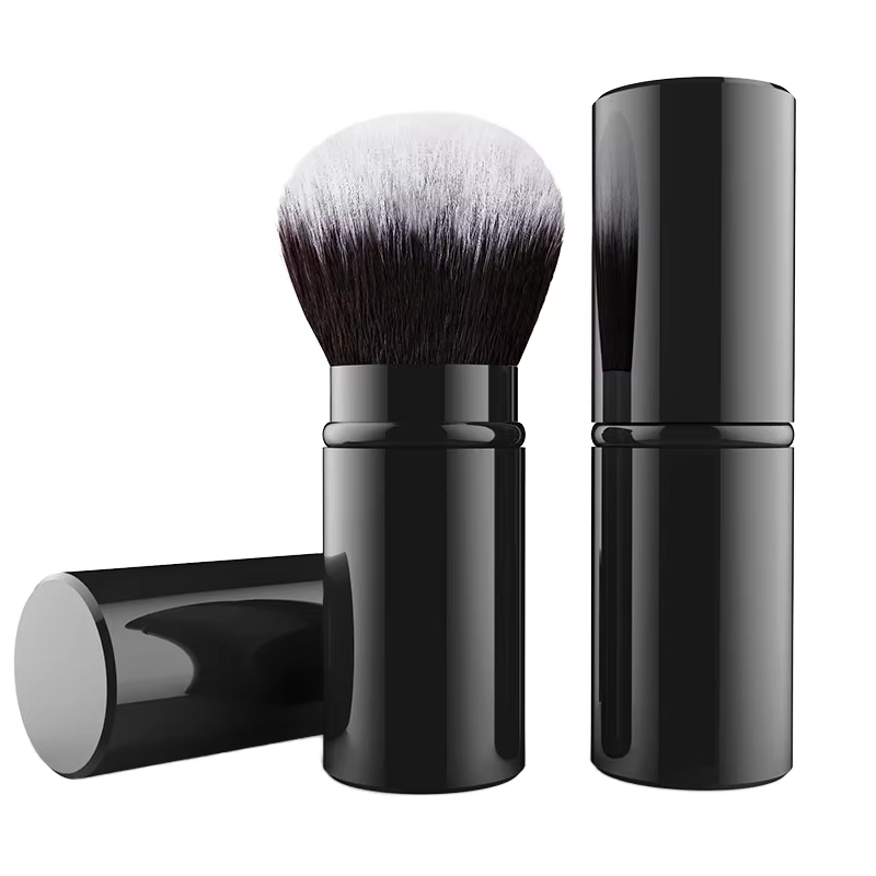2025 New Private Label Beauty Makeup Retractable Foundation Blush for Bronzer and Powder Cosmetic Kabuki Vegan Makeup Brush