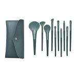 Wholesale 14PCS Professional High Quality Green Makeup Brush Set Pure Binding PU Insert Bag Makeup Tools