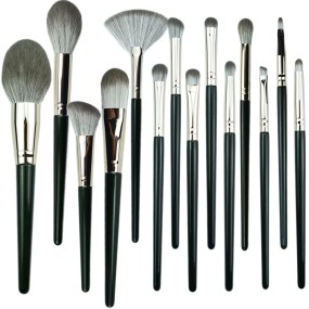 High Quality Premium Portable Makeup Brushes Kit Custom Logo Small Quantity Travel Makeup Brush Sets with Mascara Low MOQ