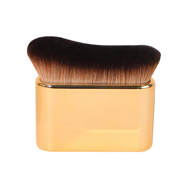 Rose Gold High-Density Face Kabuki Brush Flat Body Foundation Blender Makeup Brush with Handle
