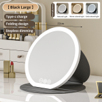 Hot-Selling Portable LED Makeup Mirror Double Sided Foldable Lighted Vanity Mirror with Desktop Fill Light Cross-Border Hot Item